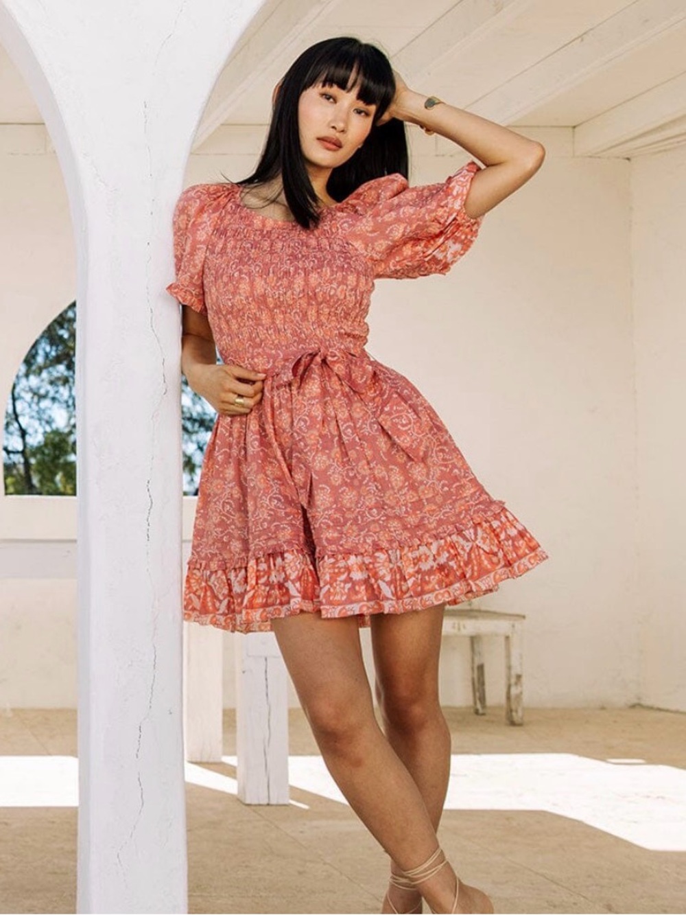 Cleobella NWOT Pink Mina Mini Dress Size Large NEW